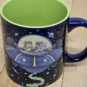 RICK AND MORTY 20OZ CERAMIC MUG ADULT SWIM OUTER SPACE UFO FLYING SAUCER PLANETS